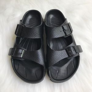 Birki's Haiti Black Water Slide Sandals sz 7